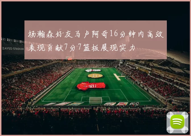 杨瀚森好友马卢阿奇16分钟内高效表现贡献7分7篮板展现实力