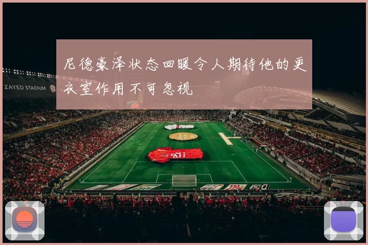 尼德豪泽状态回暖令人期待他的更衣室作用不可忽视